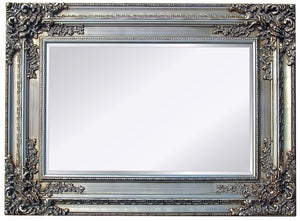 Exquisite Silver European Ornate Mirror