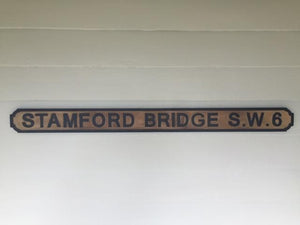 Stamford Bridge Wooden Road Sign BG7